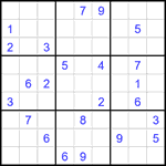 Судоку 9х9 #1796 очень трудный