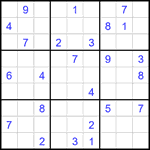 Судоку 9х9 #1797 очень трудный