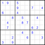 Судоку 9х9 #1798 очень трудный