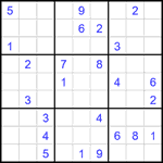 Судоку 9х9 #1800 очень трудный