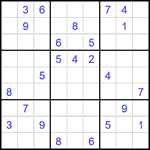 Судоку 9х9 #1801 очень трудный