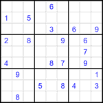 Судоку 9х9 #1802 очень трудный