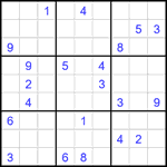 Судоку 9х9 #1805 очень трудный