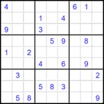 Судоку 9х9 #1806 очень трудный