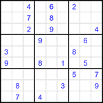 Судоку 9х9 #1807 очень трудный