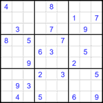 Судоку 9х9 #1808 очень трудный