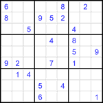 Судоку 9х9 #1811 очень трудный