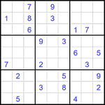 Судоку 9х9 #1814 очень трудный