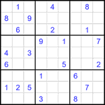 Судоку 9х9 #1815 очень трудный