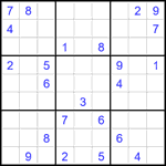 Судоку 9х9 #1816 очень трудный