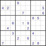 Судоку 9х9 #1818 очень трудный