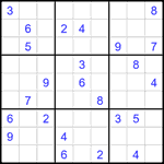 Судоку 9х9 #1820 очень трудный