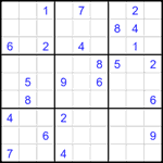 Судоку 9х9 #1825 очень трудный