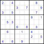Судоку 9х9 #1826 очень трудный