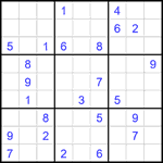 Судоку 9х9 #1828 очень трудный