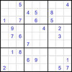 Судоку 9х9 #1830 очень трудный