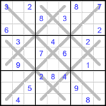 Судоку-снежинка 9х9 #27 средний