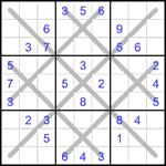 Судоку-снежинка 9х9 #35 средний