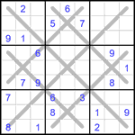 Судоку-снежинка 9х9 #27 очень трудный