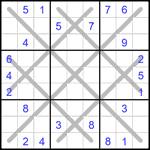 Судоку-снежинка 9х9 #30 очень трудный