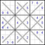 Судоку-снежинка 9х9 #31 очень трудный