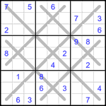 Судоку-снежинка 9х9 #32 очень трудный