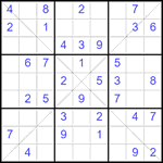 Судоку Х 9х9 366 легкий