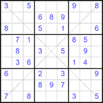 Судоку Х 9х9 367 легкий
