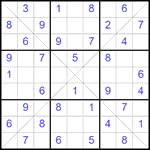 Судоку Х 9х9 368 легкий