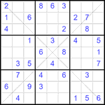 Судоку Х 9х9 369 легкий
