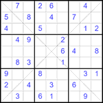 Судоку Х 9х9 371 легкий