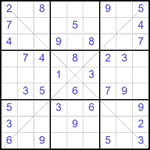 Судоку Х 9х9 372 легкий