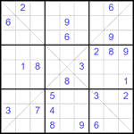 Судоку Х 9х9 #341 средний