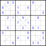 Судоку Х 9х9 #346 средний
