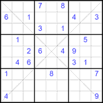 Судоку Х 9х9 #349 средний