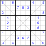 Судоку Х 9х9 #350 средний