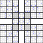 Самурай судоку #43 средний
