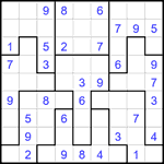 Судоку-пазл 9х9 #349 легкий