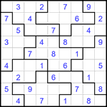 Судоку-пазл 9х9 #352 легкий