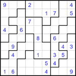 Судоку-пазл 9х9 #332 средний