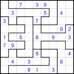 Судоку-пазл 9х9 #331 трудный