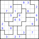 Судоку-пазл 9х9 #334 трудный