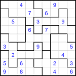 Судоку-пазл 9х9 #335 трудный