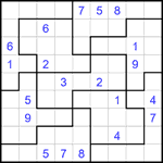 Судоку-пазл 9х9 #332 очень трудный