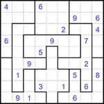 Судоку-пазл 9х9 #338 очень трудный
