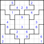 Судоку-пазл 9х9 #339 очень трудный