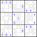 Судоку “Чет-нечет” 9х9 #273 трудный