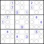 Судоку “Чет-нечет” 9х9 #270 очень трудный