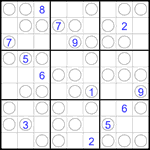 Судоку “Чет-нечет” 9х9 #274 очень трудный