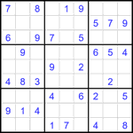 Судоку 9х9 #1873 легкий